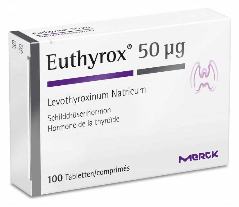 レボチロキシン (EUTHYROX 50mcg) 100錠入り1箱