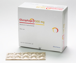 グルコファージ GLUCOPHAGE (メトホルミン 500mg) 10錠入り 10シート