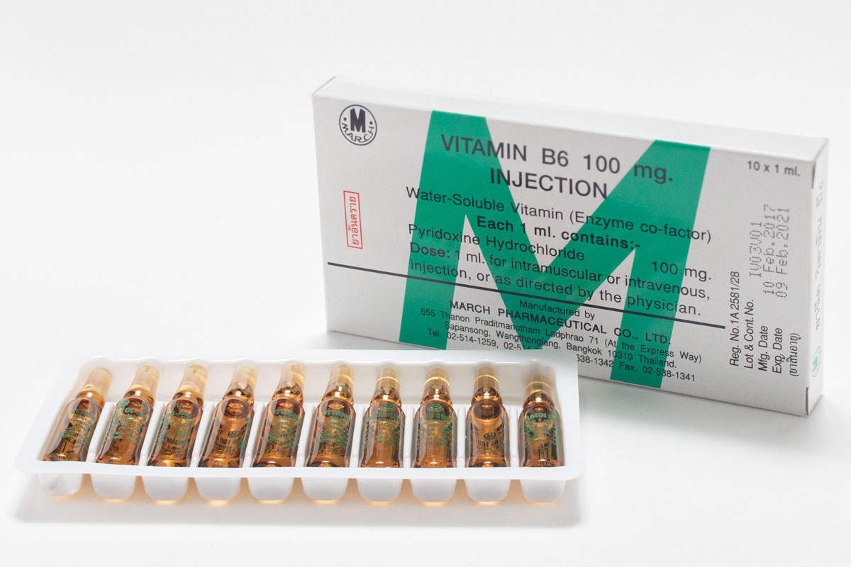 ビタミンB6注射液VITAMIN B6 100mg Injection 1ml 1箱10本入り