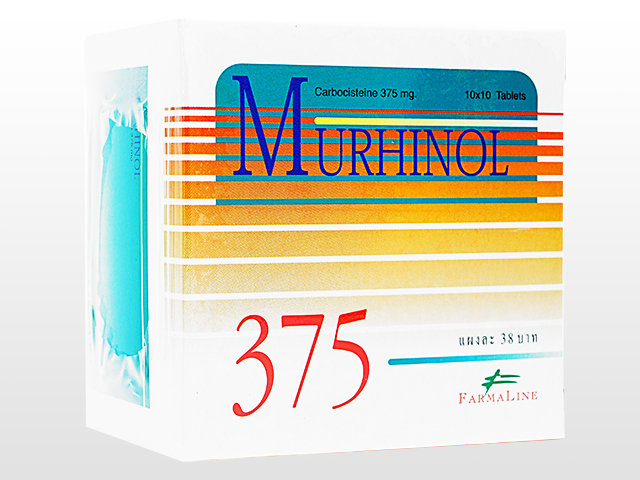 ムコダインジェネリック Murhinol カルボシステイン 375mg 100錠