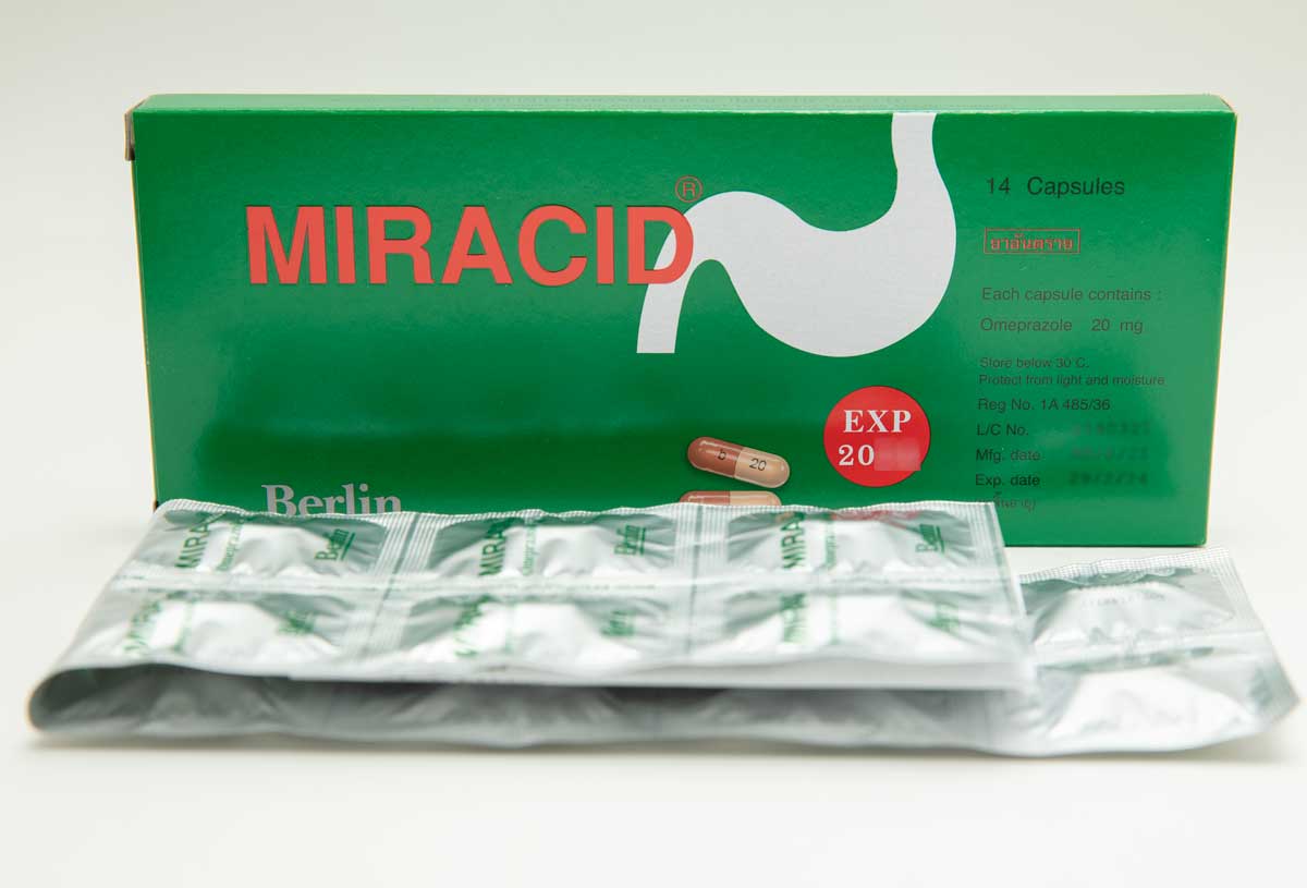 ミラシッド MIRACID (オメプラゾール omeprazole 20mg)14錠入り✖️6シート