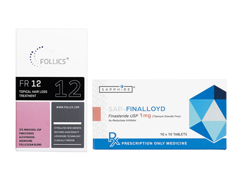 [FOLLICS]FR12ローション60ml1本＋SAP-フィナロイド1mg100錠1箱