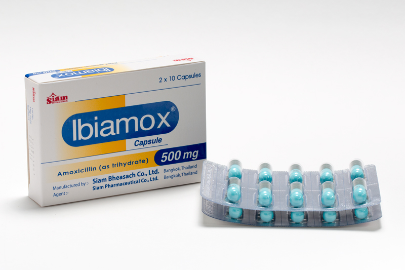 イビアモックス IBIAMOX (アモキシシリン AMOXYCILLIN 500mg) 20カプセル入り✖️3箱