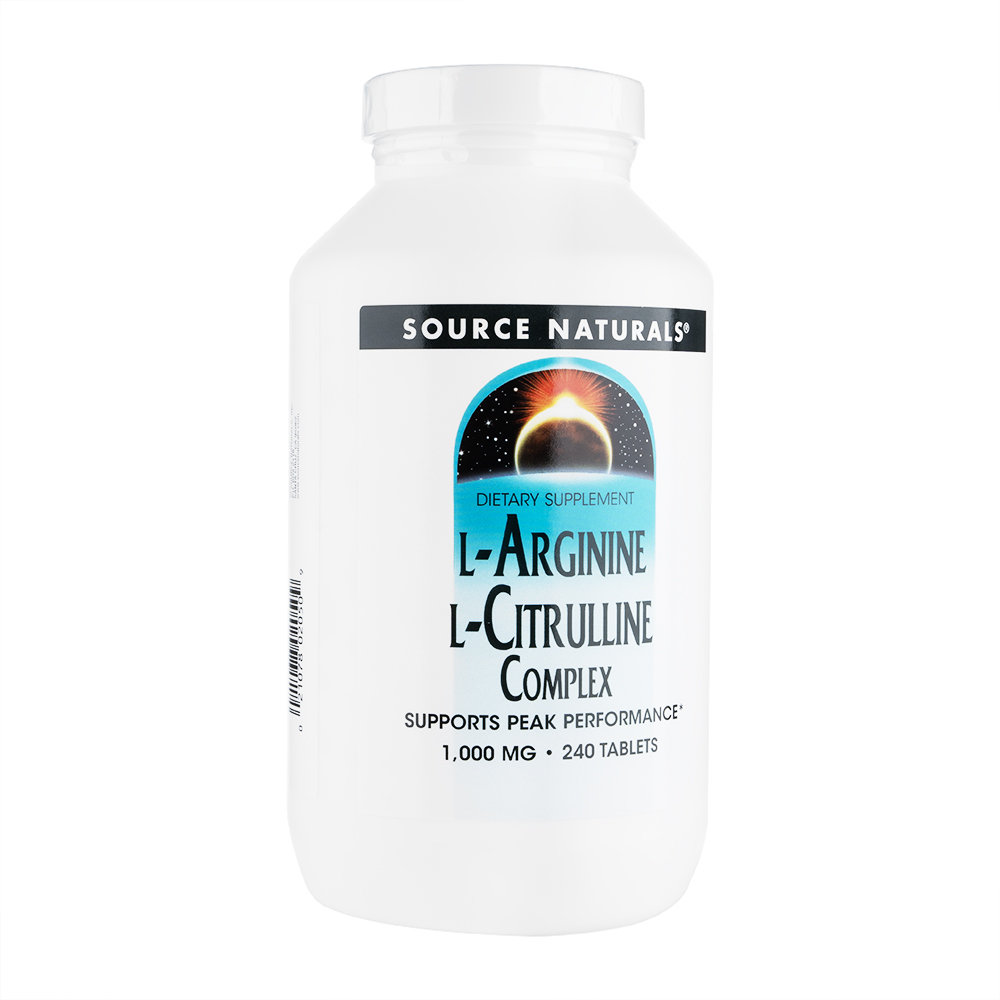 (SourceNaturals) L-Arginine L-Citrulline Complex 1000mg 240tabs (L-アルギニン&L-シトルリンコンプレックス1000mg240錠(SourceNaturals))