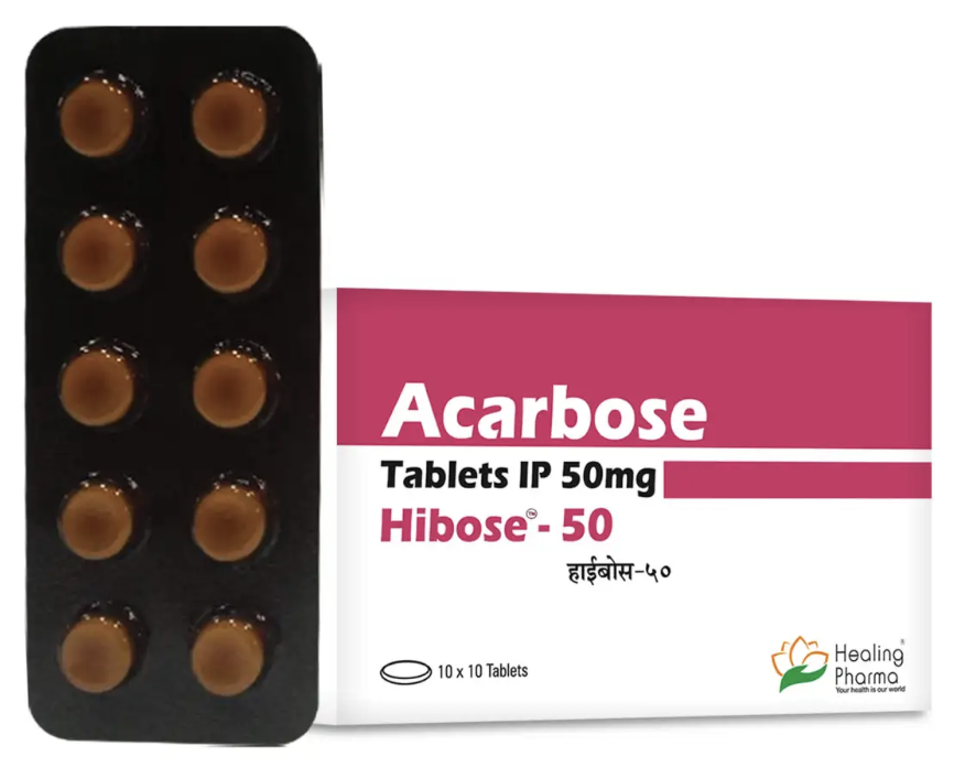 グルコバイ ジェネリック Hibose 50 mg 100錠